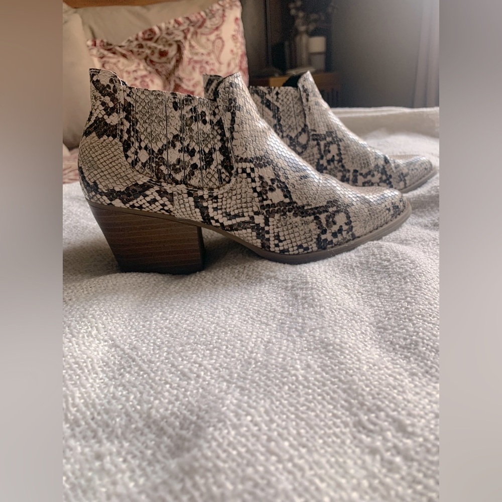 Snakeskin Ankle Booties